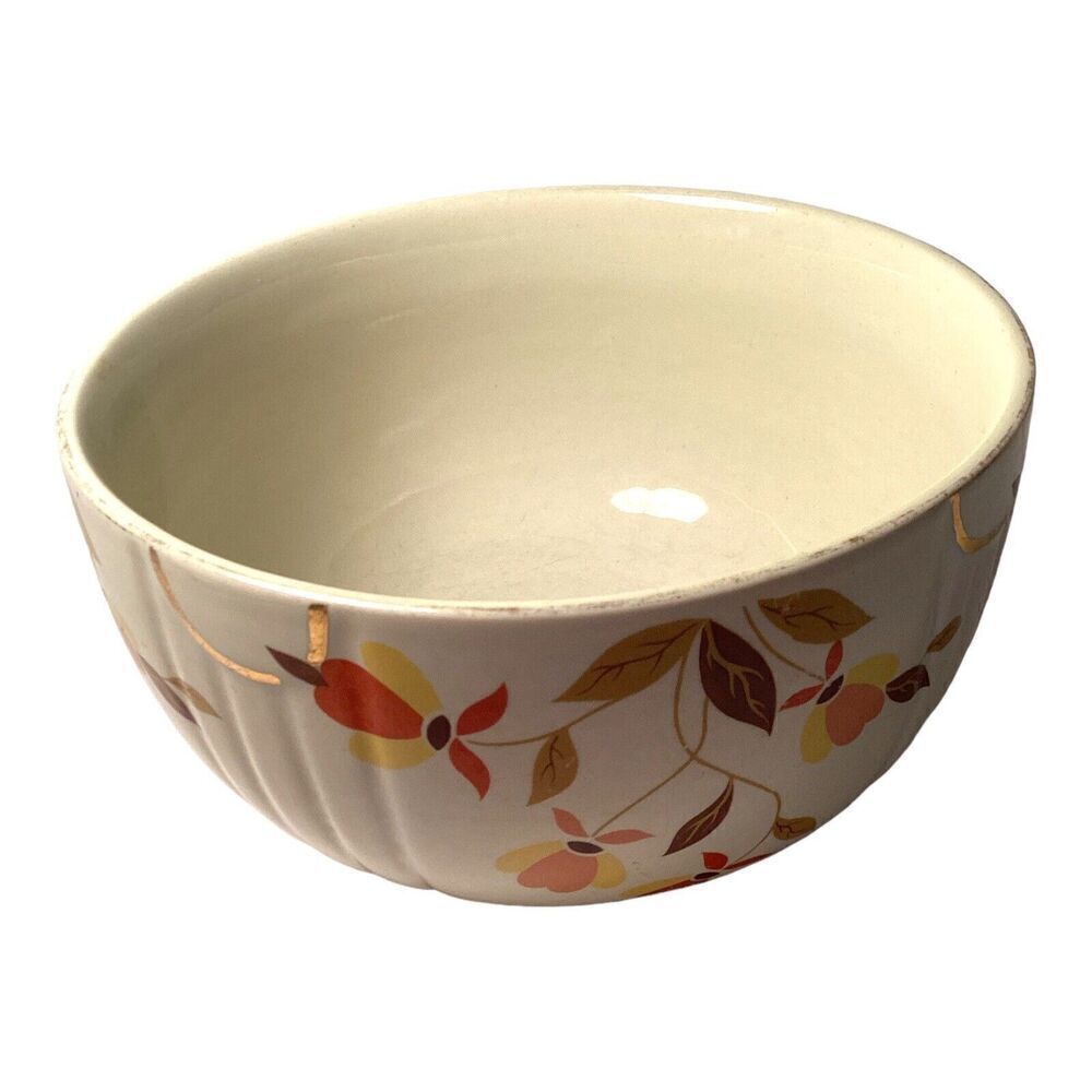 Hall's Superior Jewel Autumn Leaf Serving Bowl 9" x 6" By Mary Dunbar USA - Picture 6 of 7